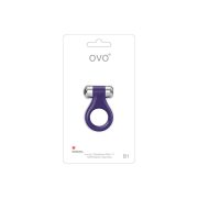 Ovo - B1 Vibrációs Péniszgyűrű Lila/Króm
